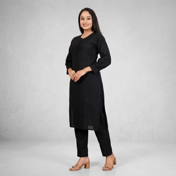 Black_Straight_Kurta_Set_For_Women
