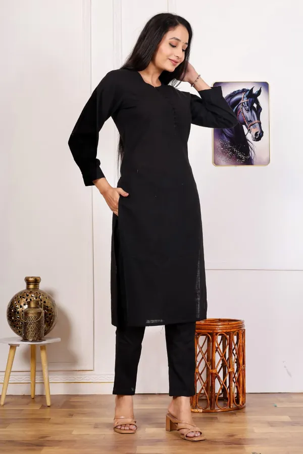 Black_Straight_Kurta_Set_For_Women