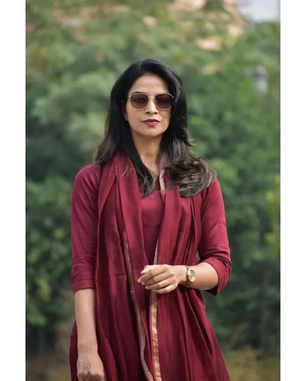 Maroon_Blend_Straight_Kurta_Set_For_Women
