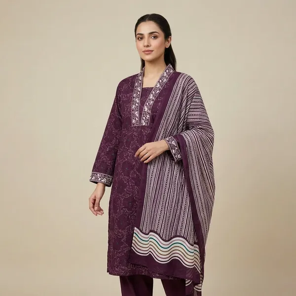 Purple_Embroidered_Kurta_Set_For_Women