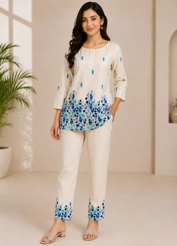 Off_White_Blue_Floral_Print_Co_Ord_Set_For_Women