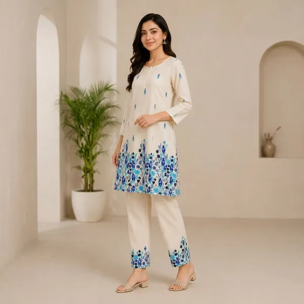 Off_White_Blue_Floral_Print_Co_Ord_Set_For_Women