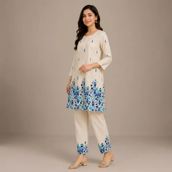 Off_White_Blue_Floral_Print_Co_Ord_Set_For_Women