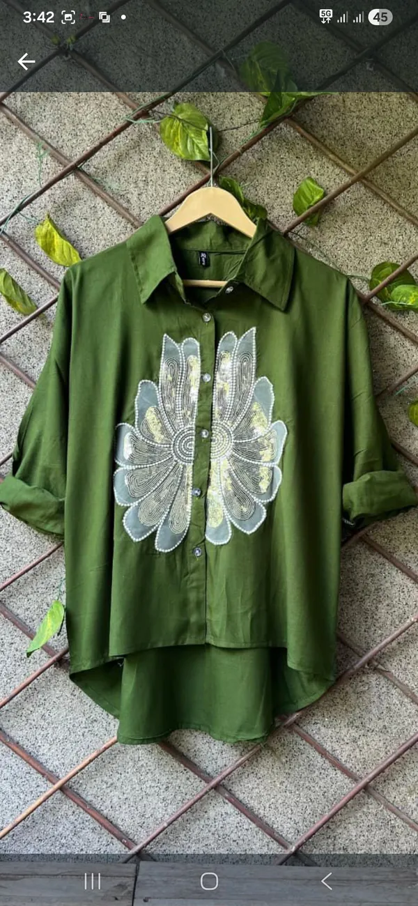 Green_Rayon_Oversized_Floral_Embroidered_Shirt_For_Women