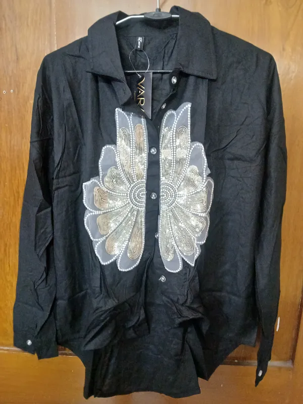 Black_Cotton_Full_Sleeve_Embellished_Shirt_For_Men