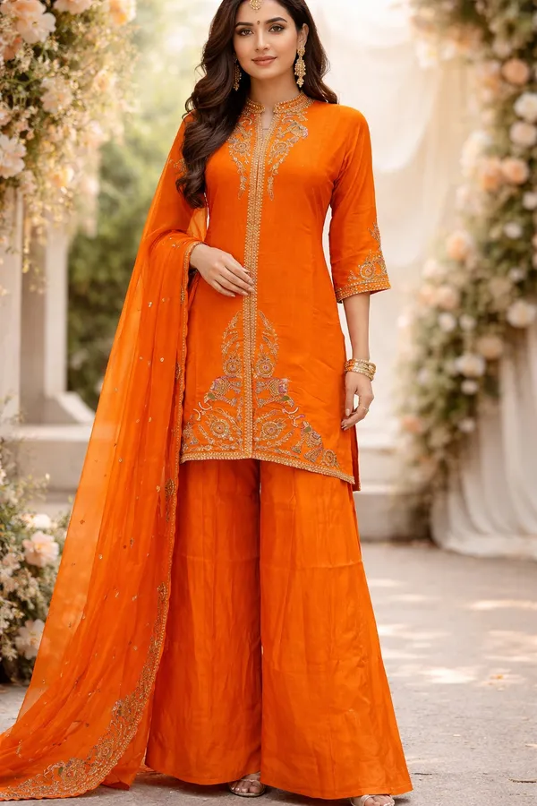 Orange_Silk_Straight_Embroidered_Salwar_Suit_For_Women