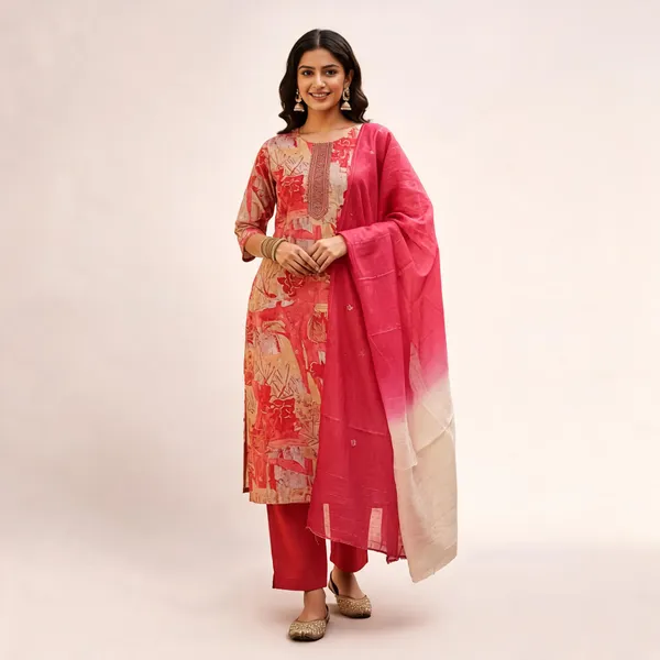 Coral_Rayon_Straight_Abstract_Print_Embroidered_Kurta_Set_For_Women
