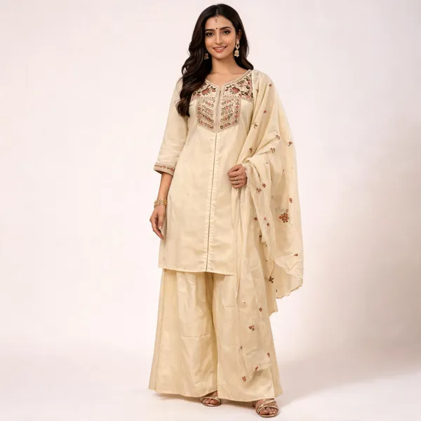 Cream_Cotton_Embroidered_Ethnic_Suit_Set_For_Women