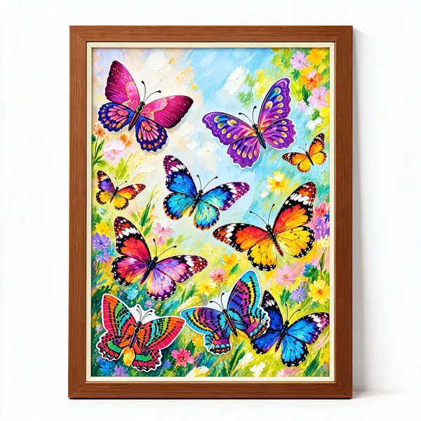 Framed_Colorful_Butterfly_Wall_Art