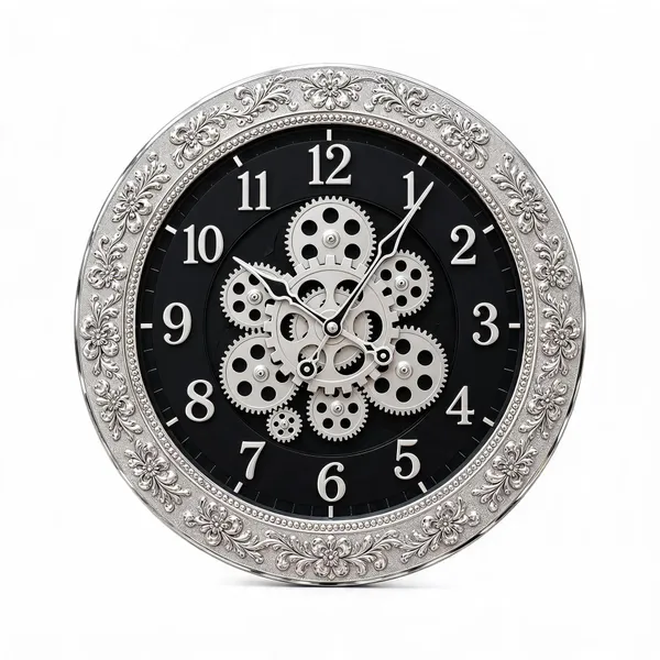Luxury_Silver_Gear_Wall_Clock_–_Ornate_Decorative_Mechanical_Design_for_Home_&_Office