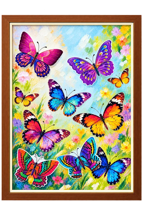 Framed_Colorful_Butterfly_Wall_Art