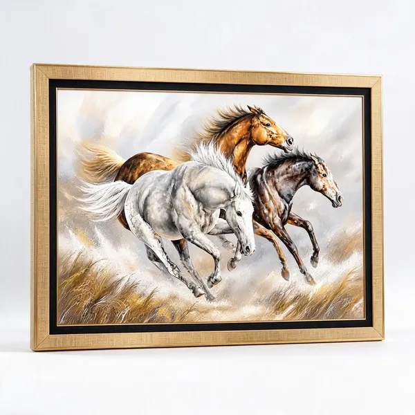 Three_Horses_Running_Framed_Wall_Painting