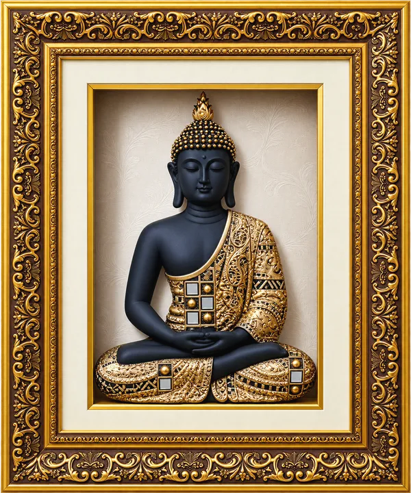 Luxury_Black_&_Gold_Buddha_Framed_Wall_Art