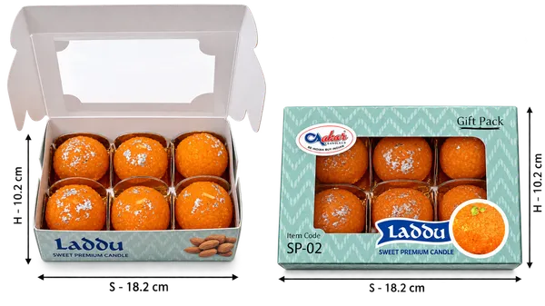 Motichoor_Laddu_Sweet_Premium_Candles_(Pack_of_4)