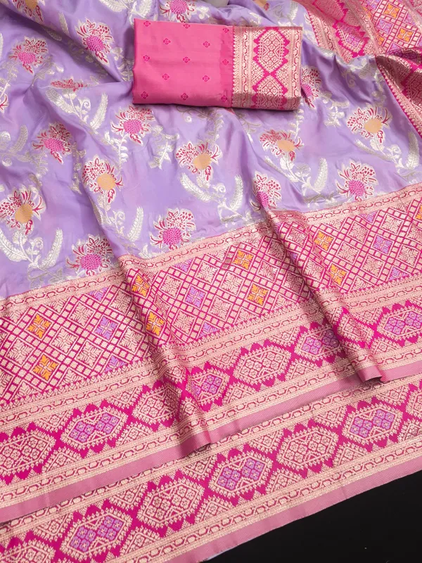 Lavender_Silk_Traditional_Saree_for_Women