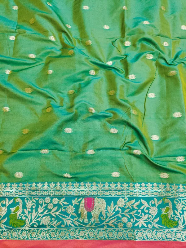 Pink_Green_Printed_Saree_for_Women