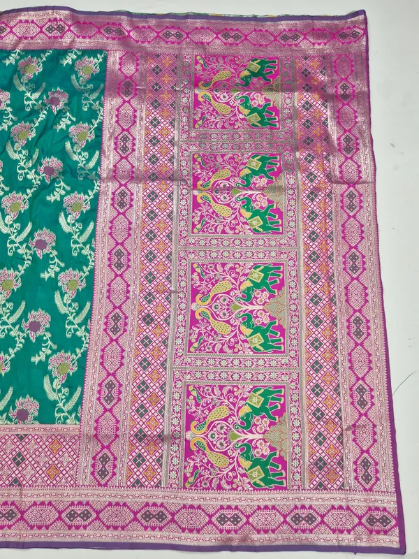 Teal_Woven_Saree_for_Women