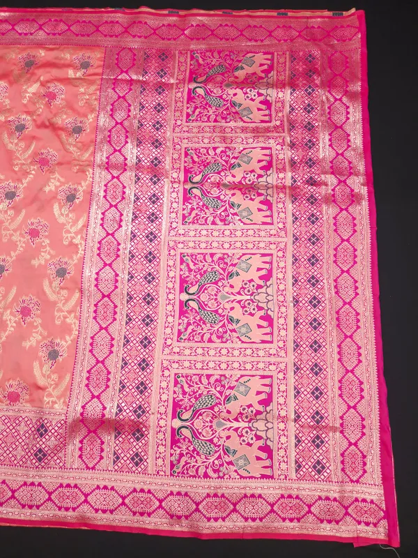Peach_Pink_Woven_Saree_for_Women