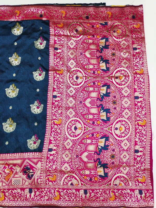 Navy_Blue_Printed_Saree_for_Women