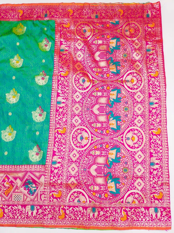 Green_Pink_Woven_Zari_Saree_for_Women