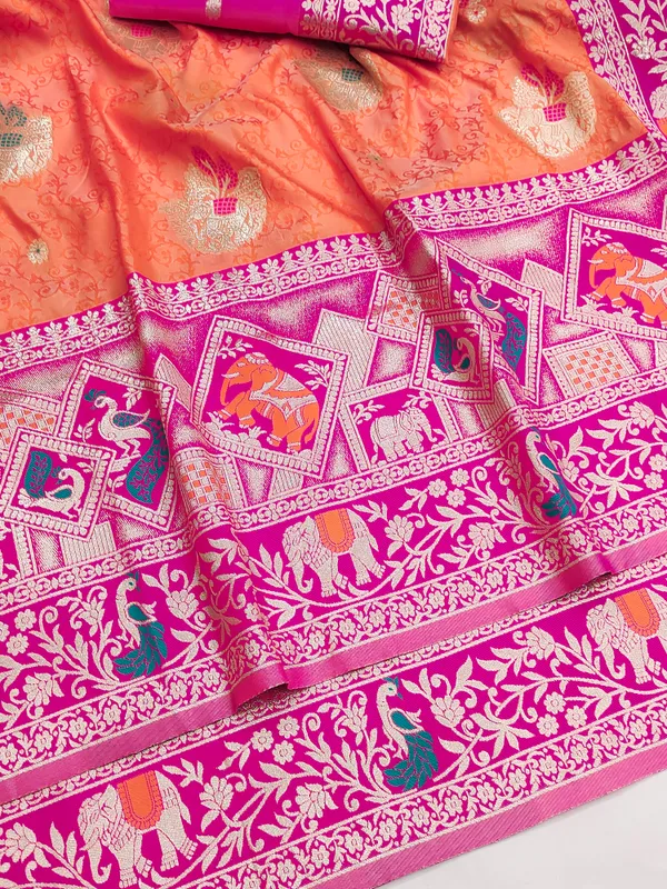 Peach_Woven_Saree_for_Women
