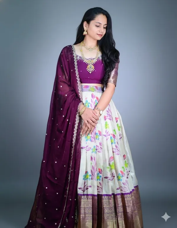 Purple_Floral_Lehenga_Choli_Set_for_Women
