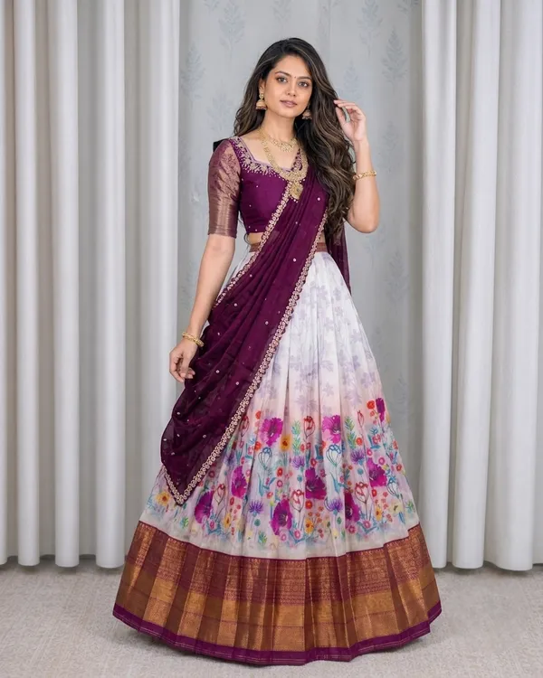 Purple_Floral_Print_Lehenga_Choli_Set_for_Women