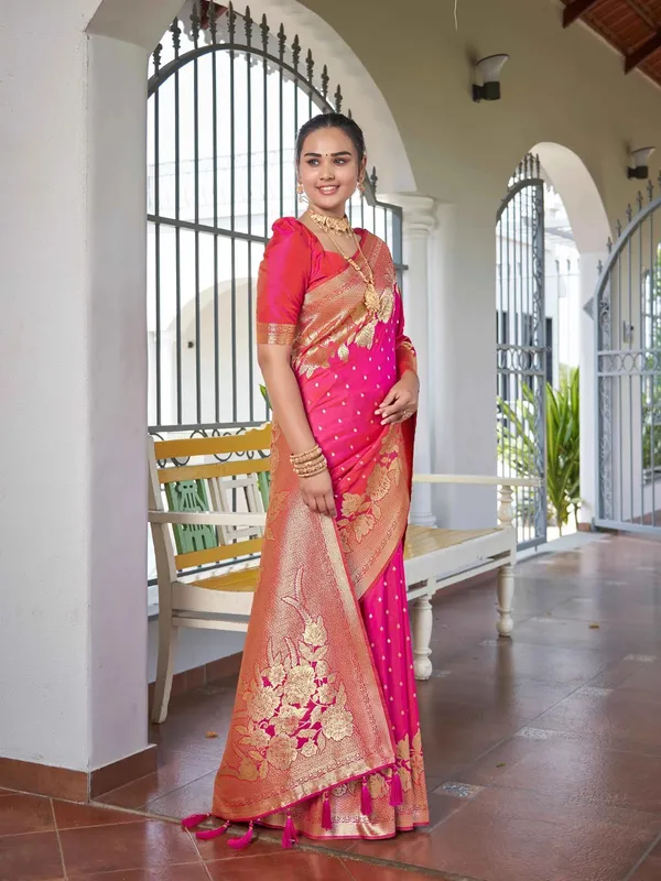 Rani_Golden_Floral_Silk_Saree_|_Designer_Wedding_Saree