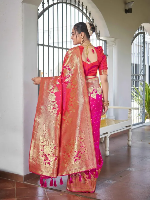 Rani_Golden_Floral_Silk_Saree_|_Designer_Wedding_Saree