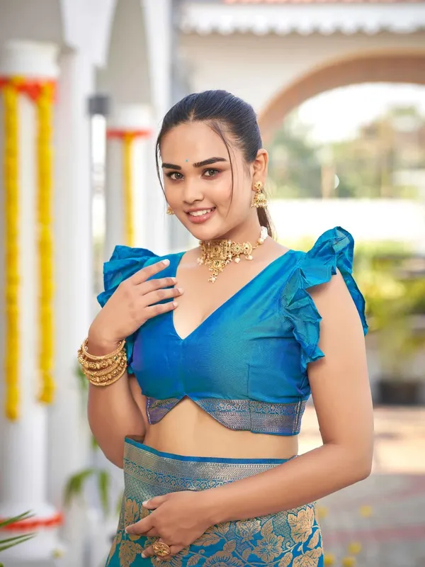 Royal_Blue_Golden_Floral_Silk_Saree_|_Wedding_&_Festive_Saree