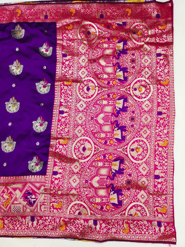 Purple_Patterned_Saree_for_Women