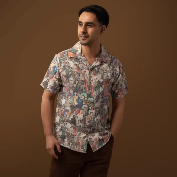 Multicolor_Linen_Relaxed_Fit_Abstract_Print_Hawaiian_Shirt_For_Men