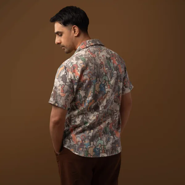 Multicolor_Linen_Relaxed_Fit_Abstract_Print_Hawaiian_Shirt_For_Men
