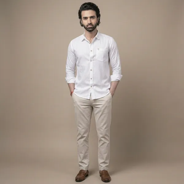 White_Cotton_Linen_Mandarin_Collar_Shirt_For_Men