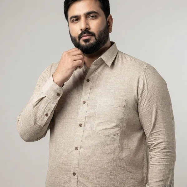 Natural_Linen_Comfort_Fit_Full_Sleeve_Plus_Size_Shirt_For_Men