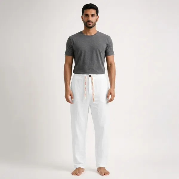 White_Cotton_Relaxed_Fit_Pajama_For_Men