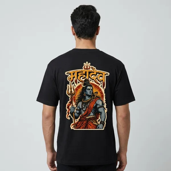 Black_Cotton_Regular_Fit_Mahadev_Spiritual_Graphic_T-Shirt_For_Unisex