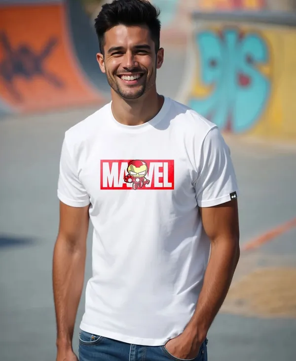 White_Cotton_Regular_Fit_Marvel_Graphic_T-Shirt_For_Unisex