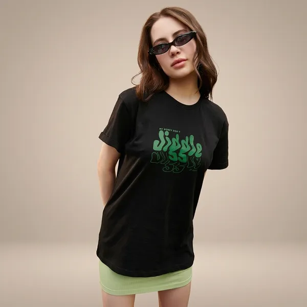 Black_Cotton_Regular_Fit_Green_Typography_Graphic_T-Shirt_For_Unisex