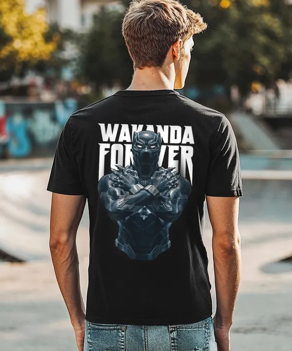 Black_Cotton_Regular_Fit_Wakanda_Forever_Graphic_T-Shirt_For_Unisex