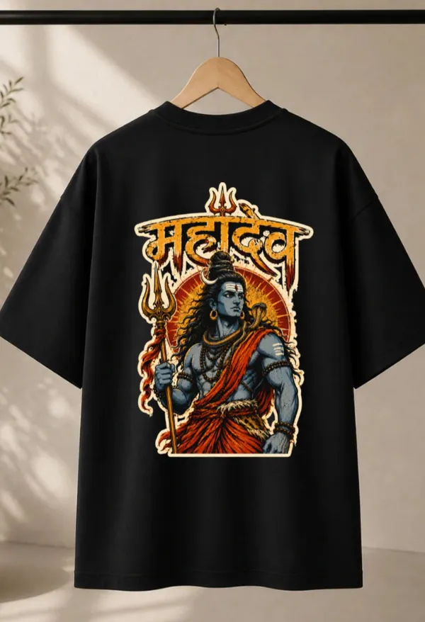 Black_Cotton_Regular_Fit_Mahadev_Spiritual_Graphic_T-Shirt_For_Unisex