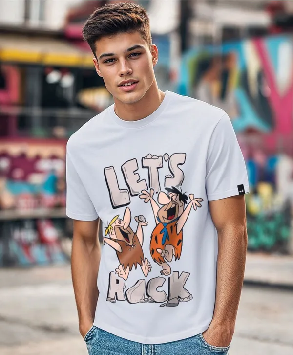 White_Cotton_Regular_Fit_Cartoon_Graphic_T-Shirt_For_Unisex