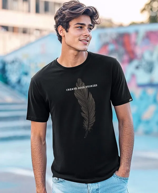 Black_Cotton_Regular_Fit_Create_Good_Stories_Graphic_T-Shirt_For_Unisex