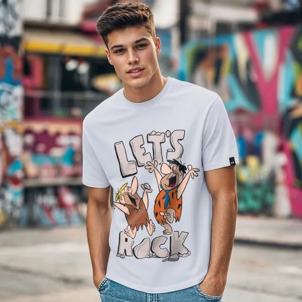 White_Cotton_Regular_Fit_Cartoon_Graphic_T-Shirt_For_Unisex