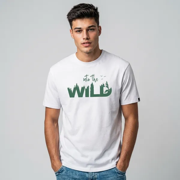 White_Cotton_Regular_Fit_Into_The_Wild_Nature_Graphic_T-Shirt_For_Unisex
