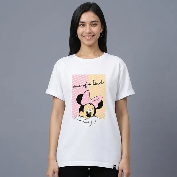 White_Cotton_Regular_Fit_Minnie_Mouse_Graphic_T-Shirt_For_Unisex