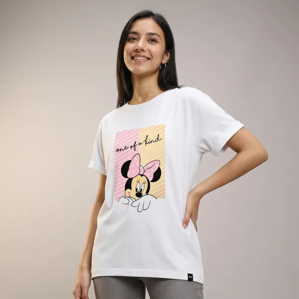 White_Cotton_Regular_Fit_Minnie_Mouse_Graphic_T-Shirt_For_Unisex