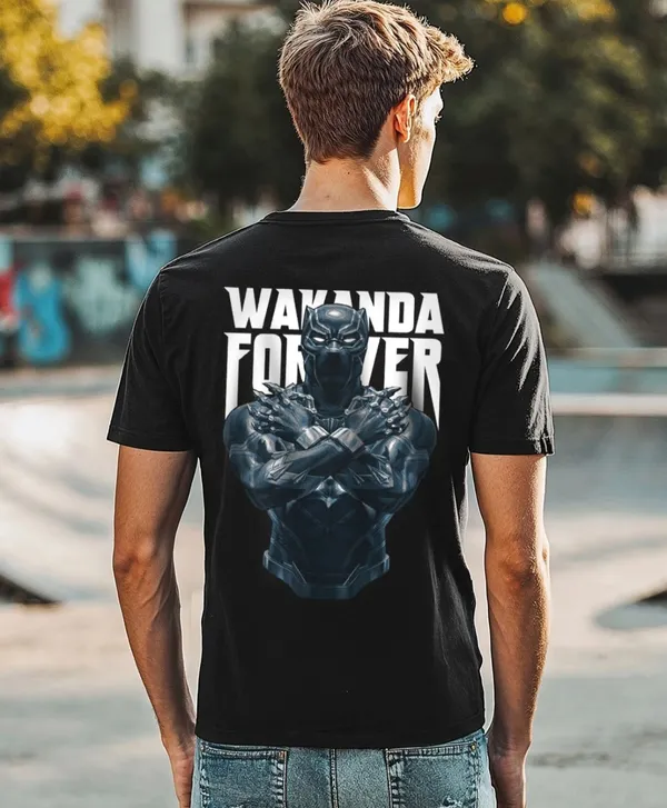 Black_Cotton_Regular_Fit_Wakanda_Forever_Graphic_T-Shirt_For_Unisex