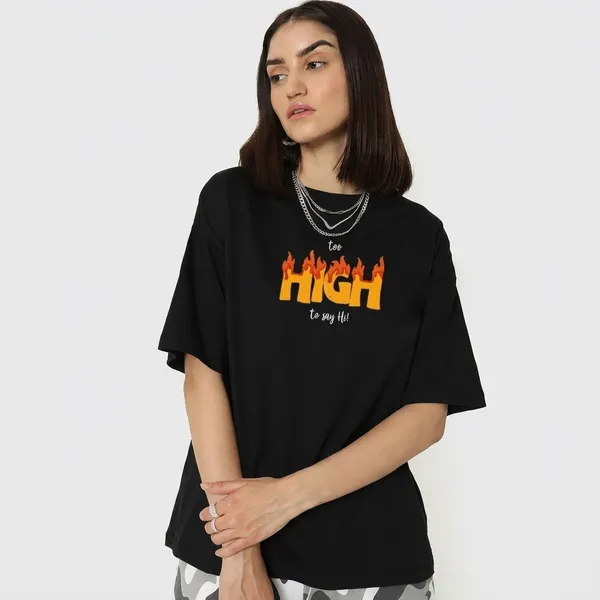 Black_Cotton_Oversized_High_Flame_Graphic_T-Shirt_For_Unisex