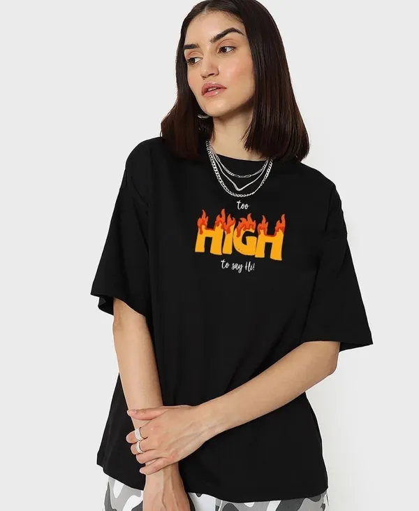 Black_Cotton_Oversized_High_Flame_Graphic_T-Shirt_For_Unisex